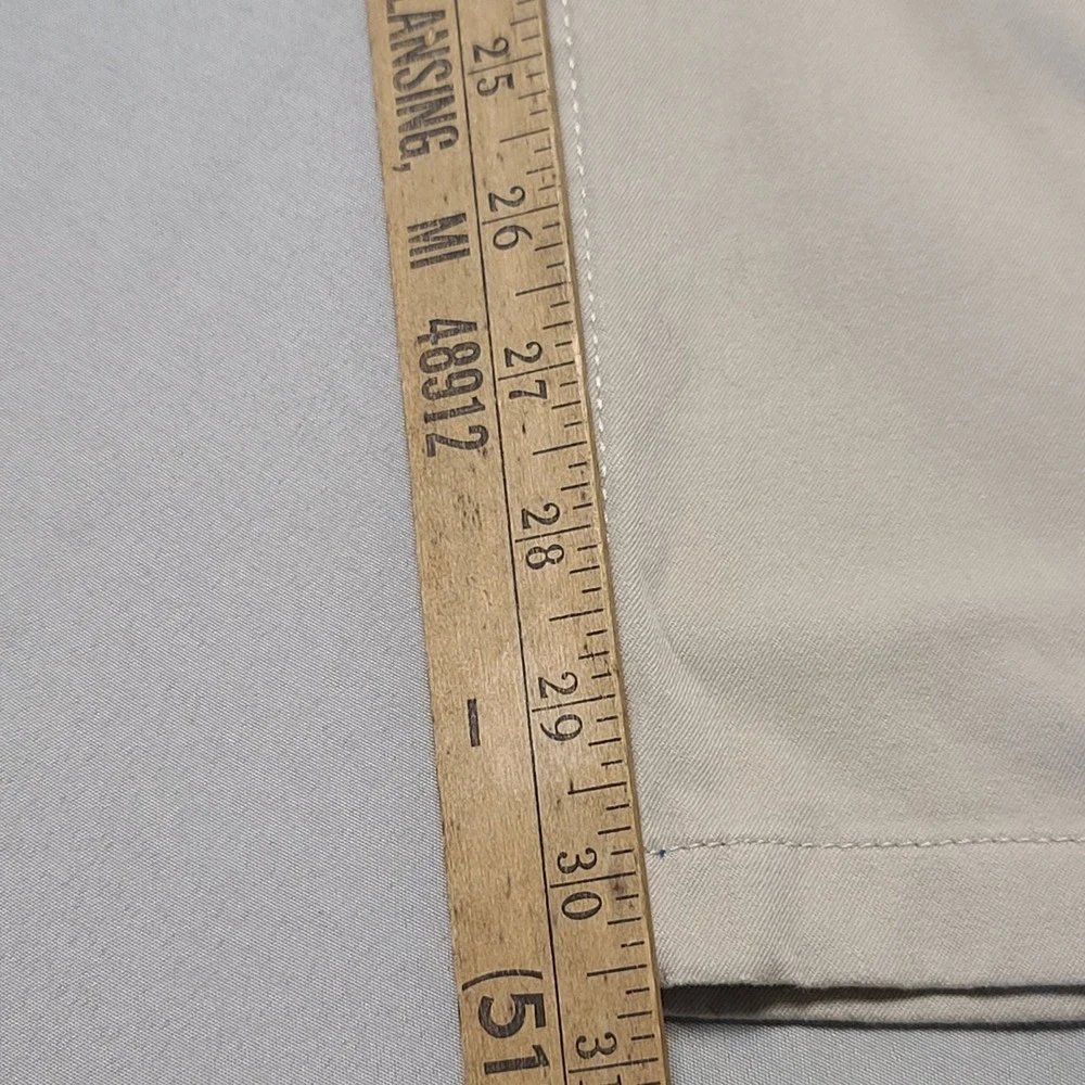 Mugsy Chinos Mens 32x30 Khaki Beige Stretch Cotton Rayon Slim Straight‎ Trousers
